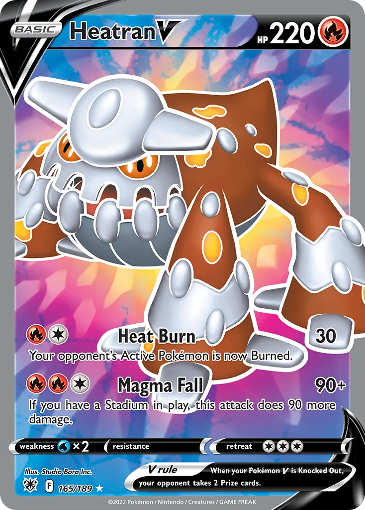 2022 Astral Radiance Heatran V #165/189 Rare Ultra card image