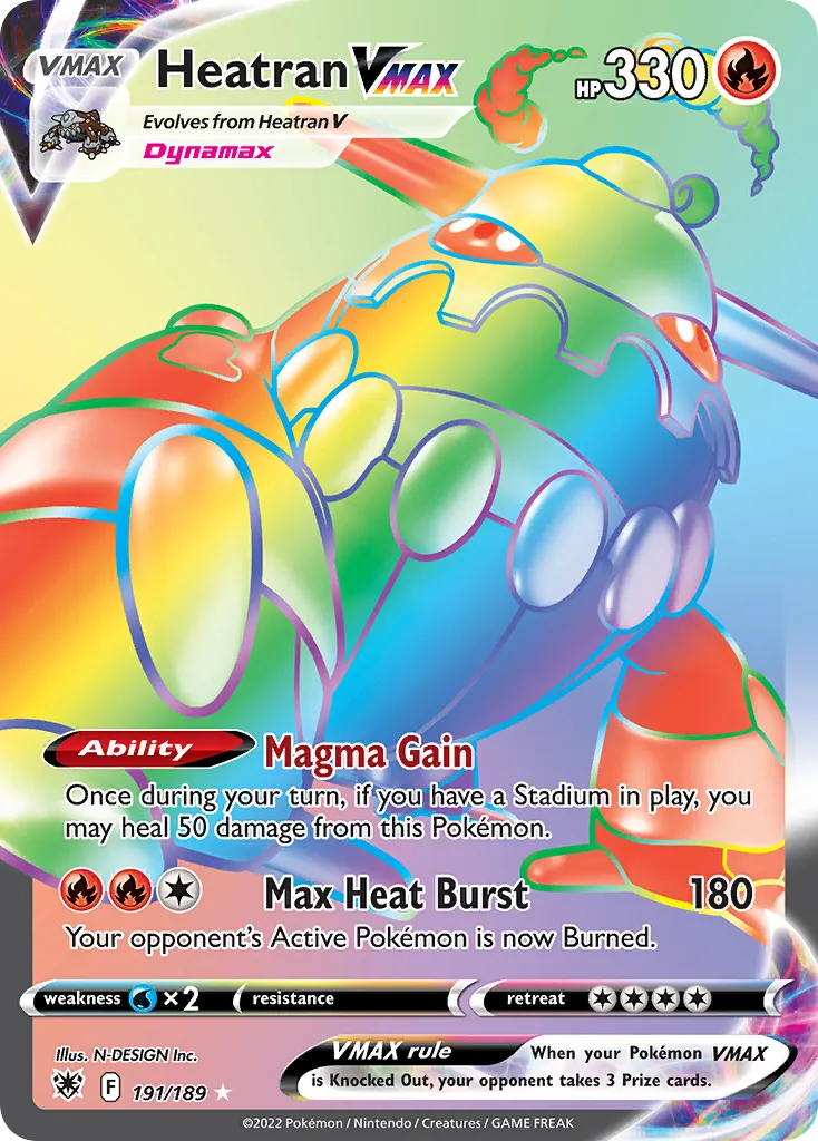 2022 Astral Radiance Heatran VMAX Rare Holo VMAX #026/189 Rare Holo VMAX card image