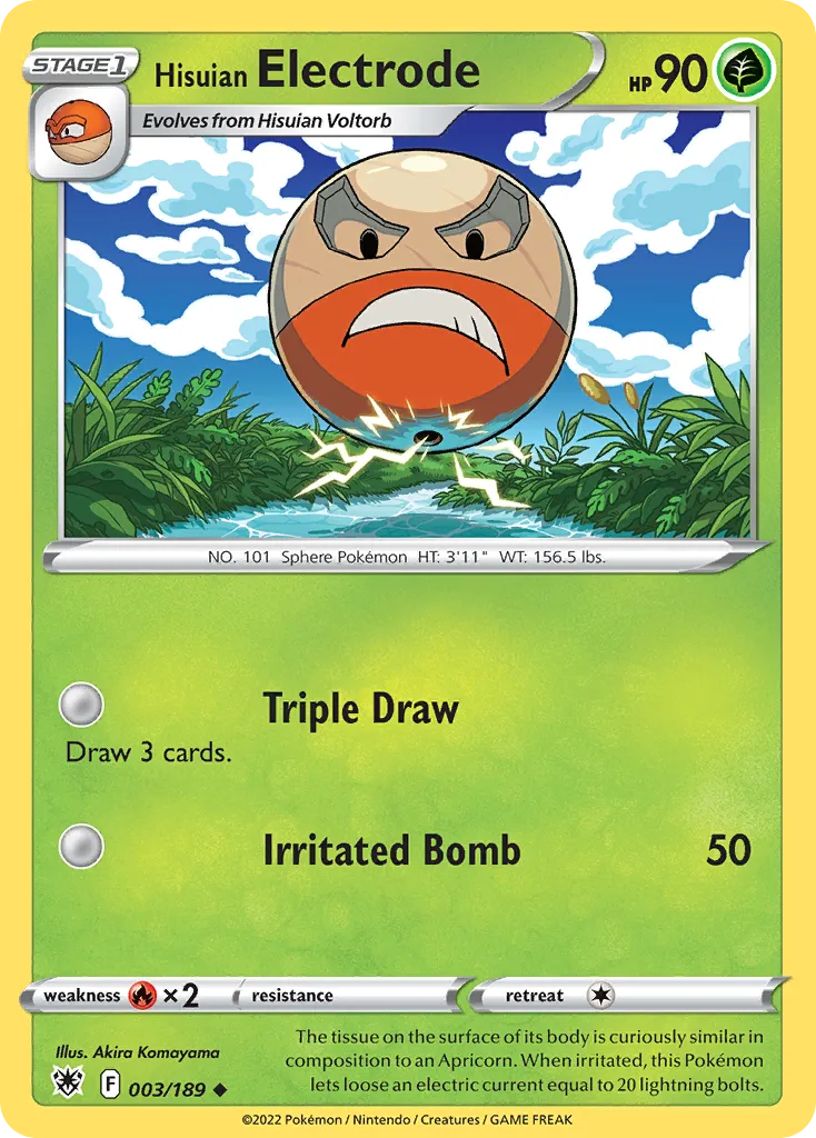 2022 Astral Radiance Hisuian Electrode Uncommon #003/189 Uncommon card image