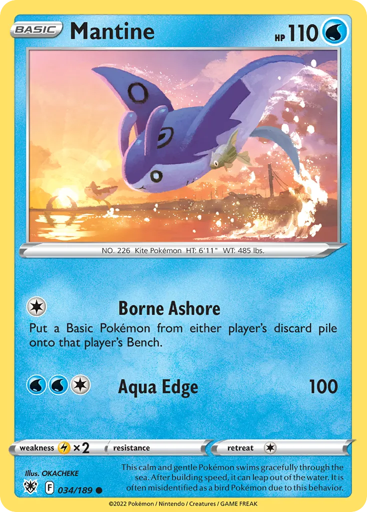 2022 Astral Radiance Mantine Common #034/189 Common card image