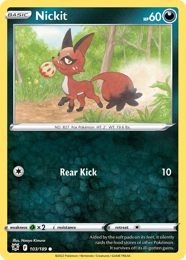 2022 Astral Radiance Nickit Common #103/189 Common card image