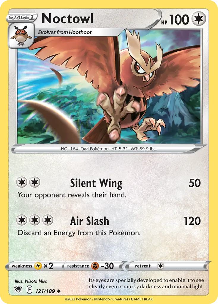 2022 Astral Radiance Noctowl Uncommon #121/189 Uncommon card image