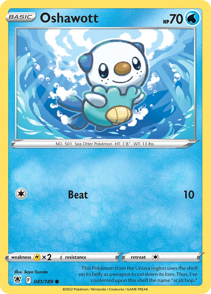 2022 Astral Radiance Oshawott Common #041/189 Common card image