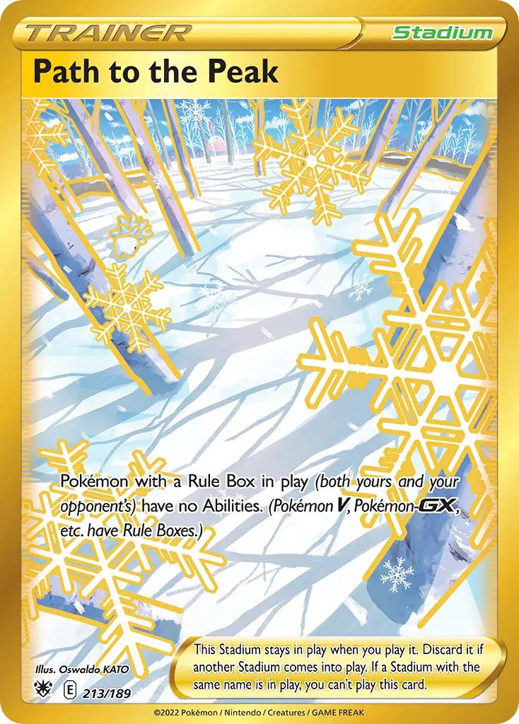 2022 Astral Radiance Path to the Peak #213/189 Rare Secret card image
