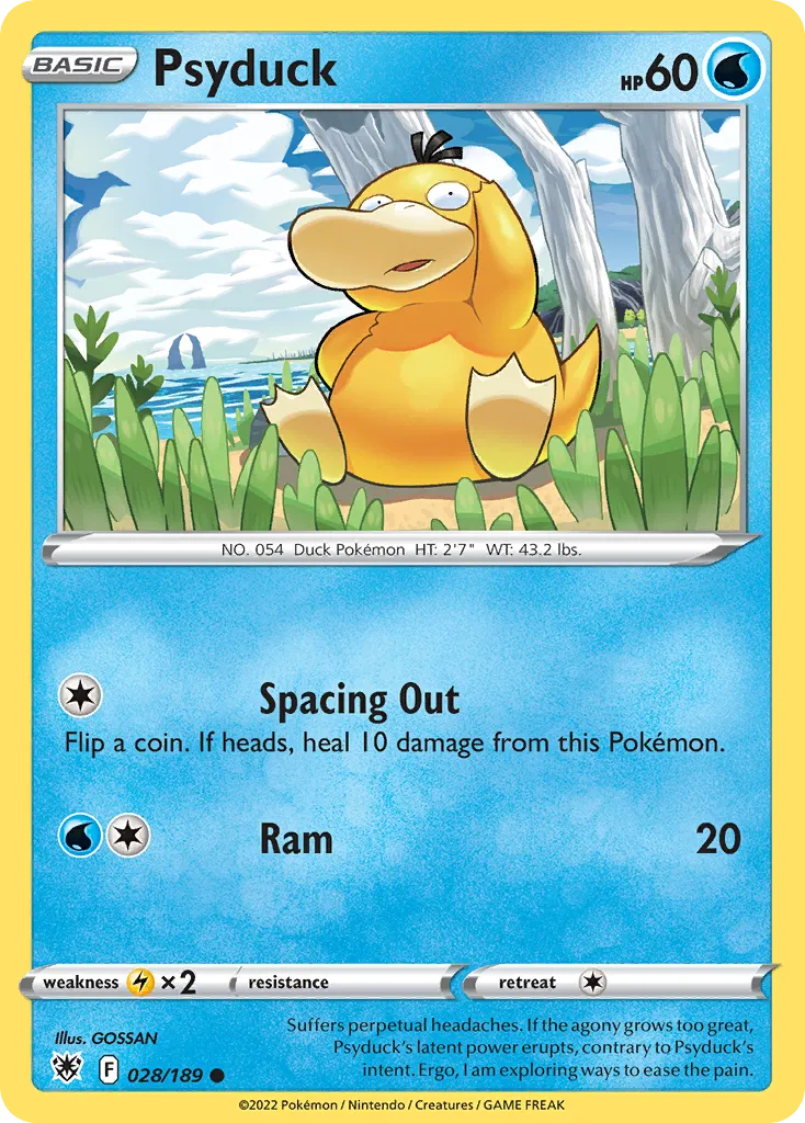 2022 Astral Radiance Psyduck Common #028/189 Common card image