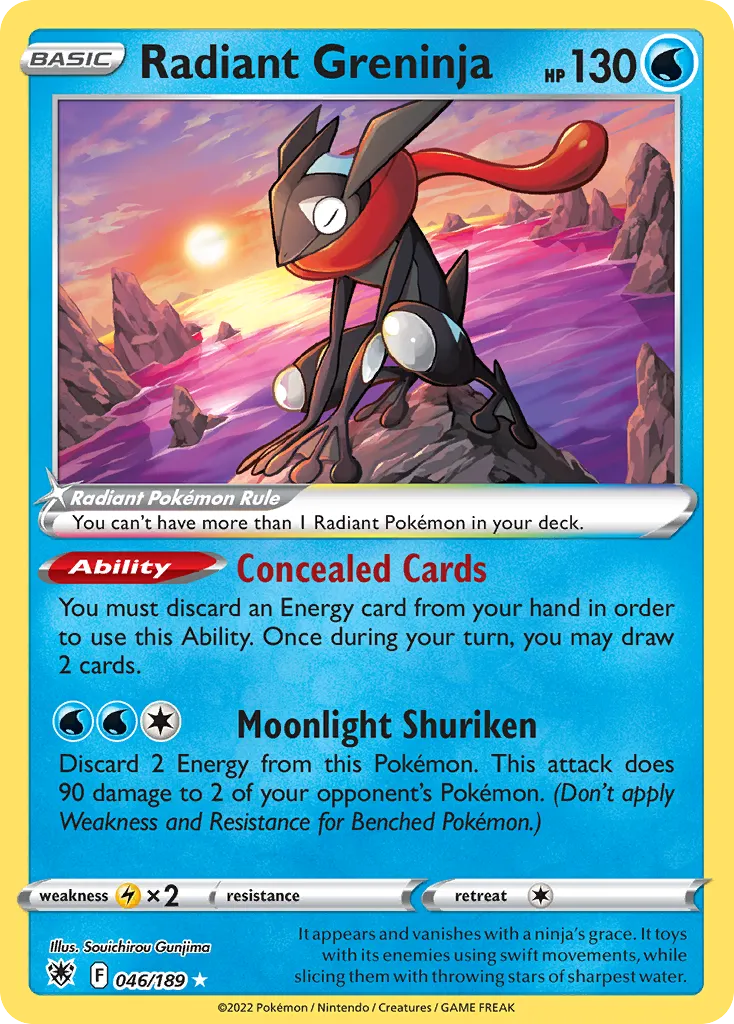 2022 Astral Radiance Radiant Greninja #046/189 Radiant Rare card image