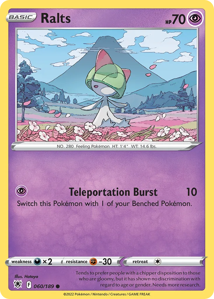 2022 Astral Radiance Ralts Common #060/189 Common card image