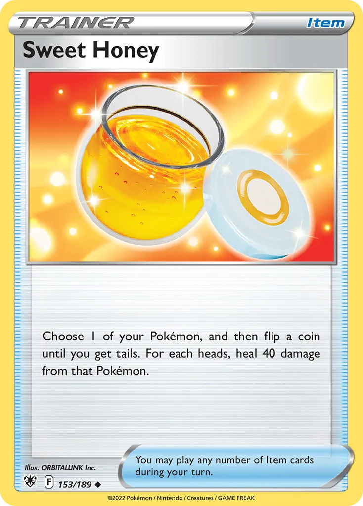 2022 Astral Radiance Sweet Honey #153/189 Uncommon card image