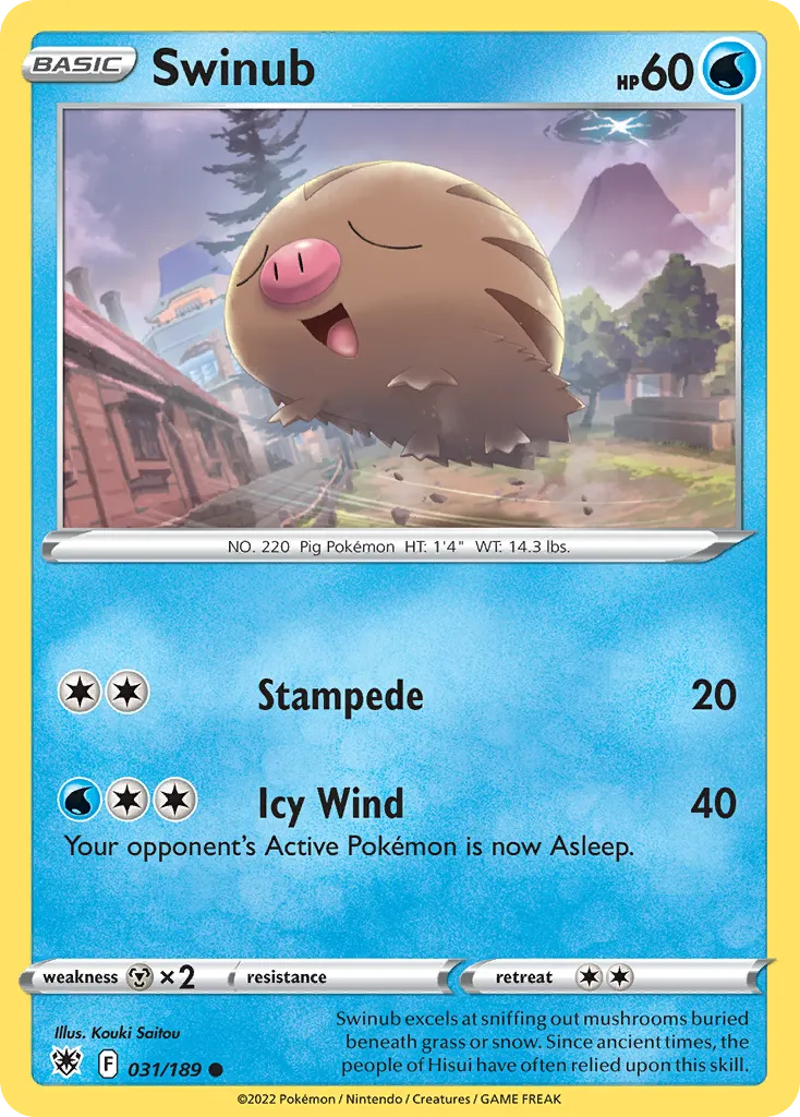 2022 Astral Radiance Swinub Common #031/189 Common card image