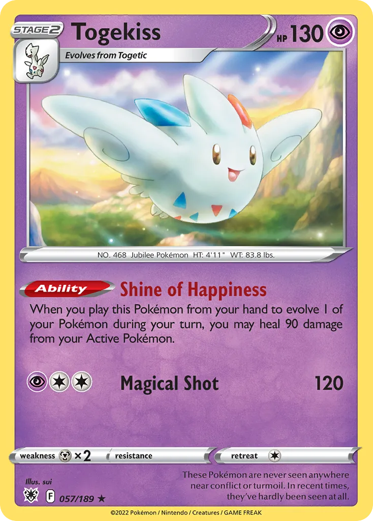 2022 Astral Radiance Togekiss #057/189 Rare Holo card image
