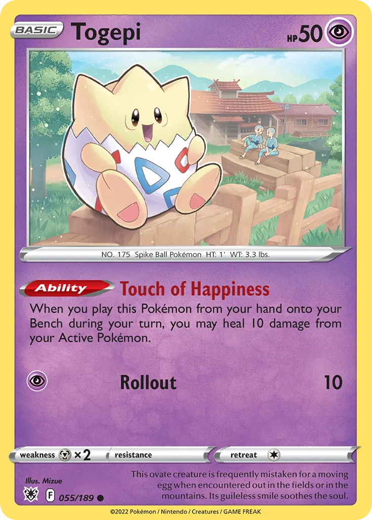 2022 Astral Radiance Togepi Common #055/189 Common card image