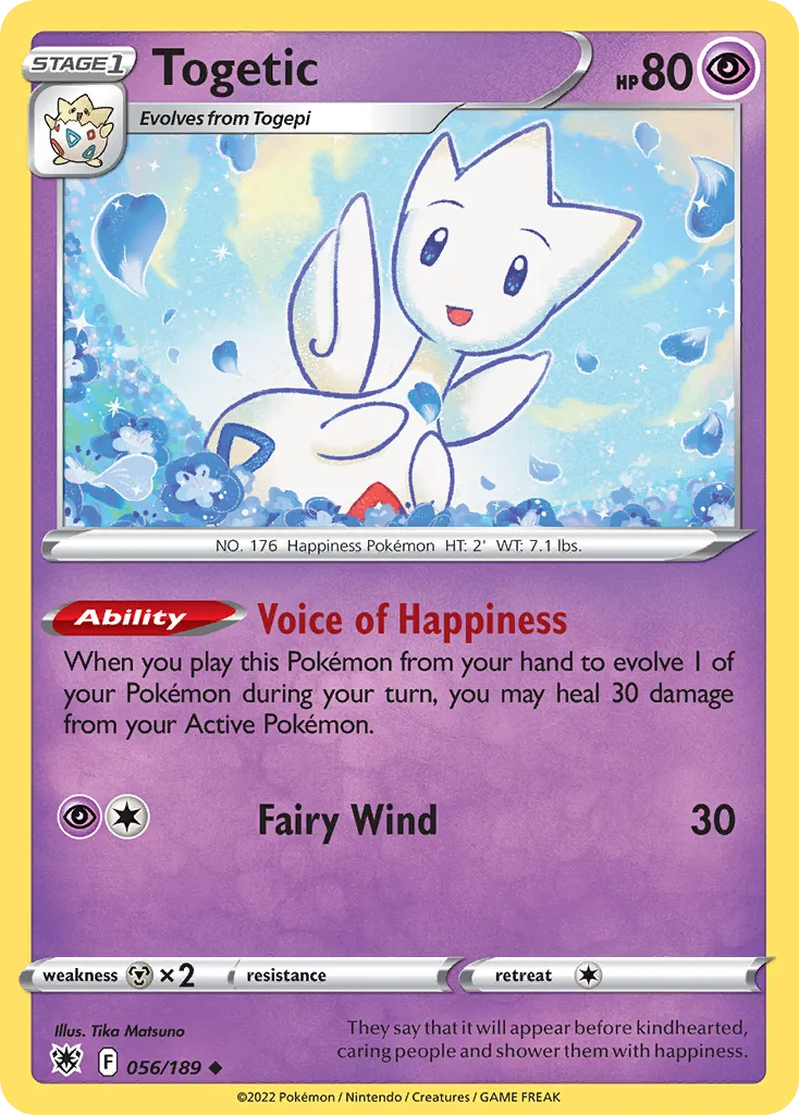 2022 Astral Radiance Togetic Uncommon #056/189 Uncommon card image