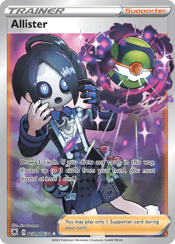2022 Astral Radiance Trainer Gallery Allister Rare Ultra #TG24 Rare Ultra card image