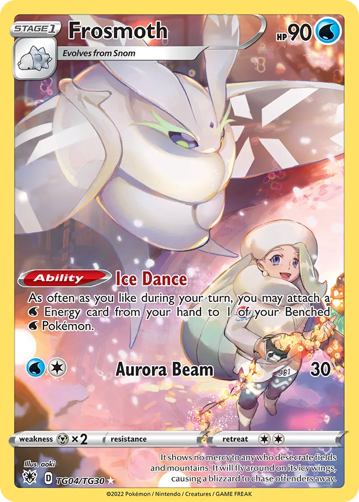 2022 Astral Radiance Trainer Gallery Frosmoth Trainer Gallery Rare Holo #TG04 Trainer Gallery Rare Holo card image