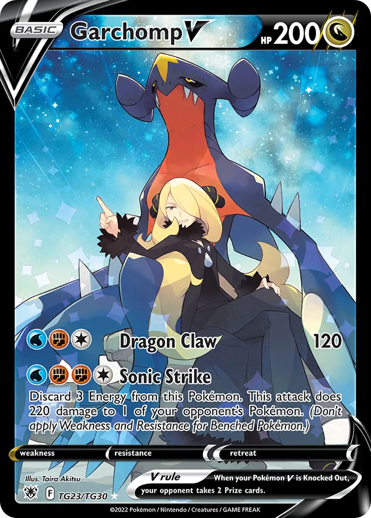 2022 Astral Radiance Trainer Gallery Garchomp V Rare Holo V #TG23 Rare Holo V card image