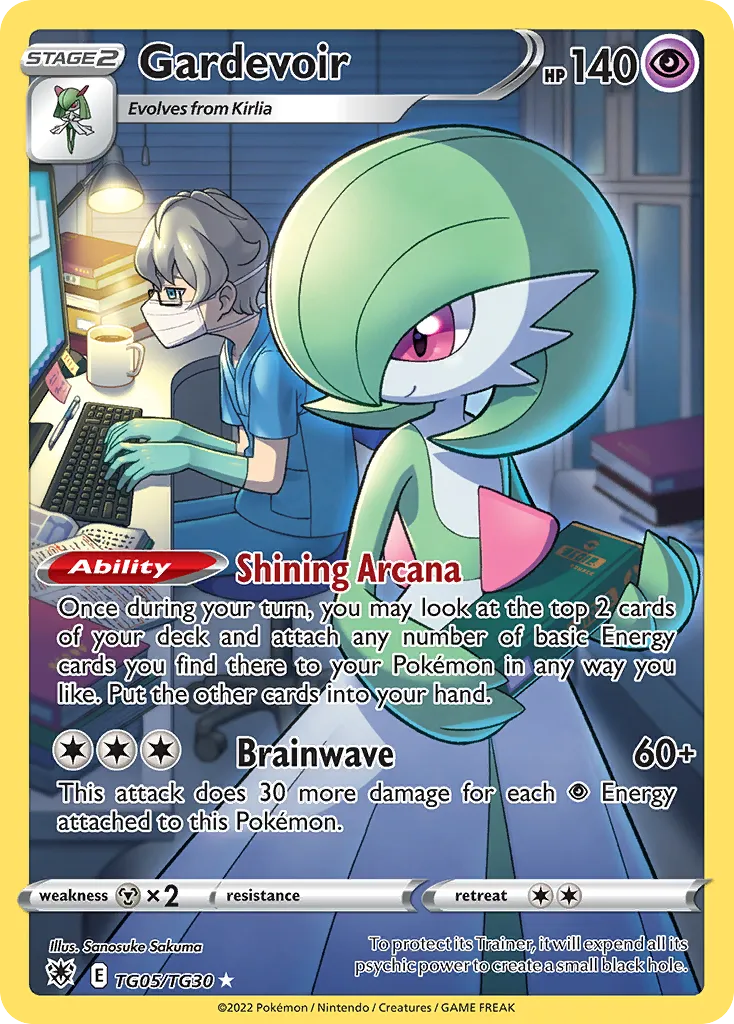 2022 Astral Radiance Trainer Gallery Gardevoir Trainer Gallery Rare Holo #TG05 Trainer Gallery Rare Holo card image