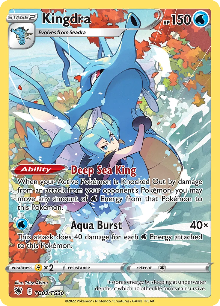 2022 Astral Radiance Trainer Gallery Kingdra Trainer Gallery Rare Holo #TG03 Trainer Gallery Rare Holo card image