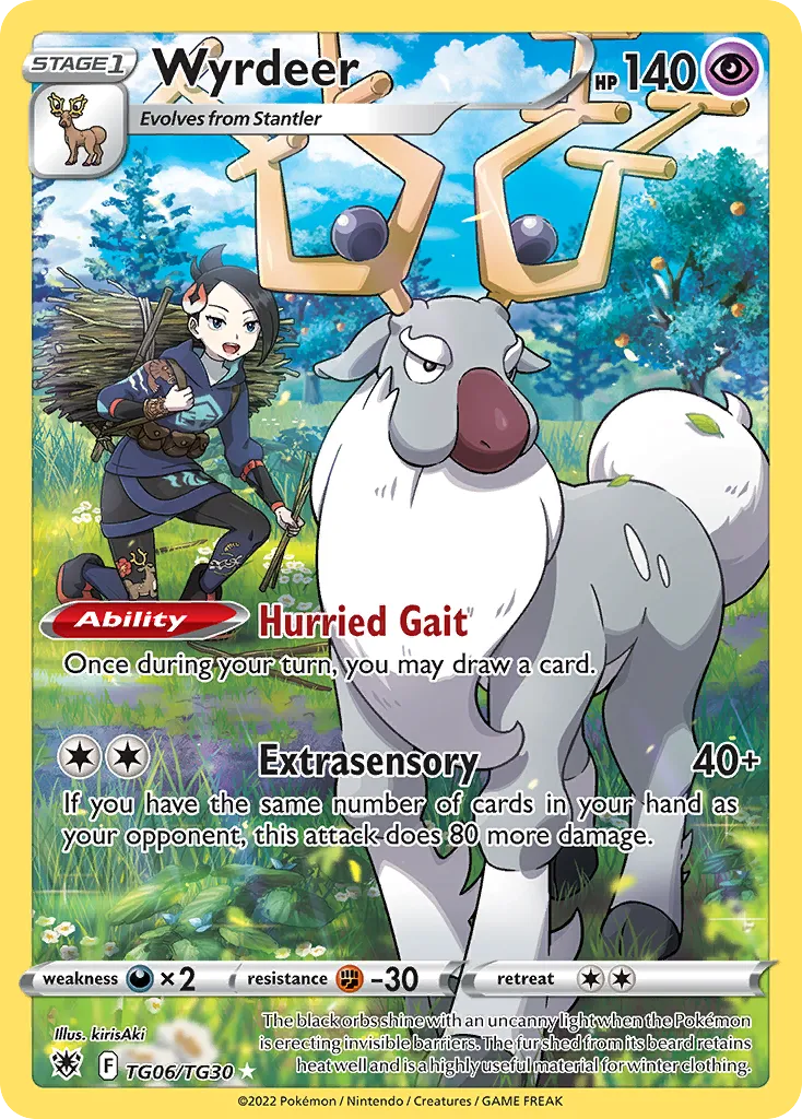2022 Astral Radiance Trainer Gallery Wyrdeer Trainer Gallery Rare Holo #TG06 Trainer Gallery Rare Holo card image