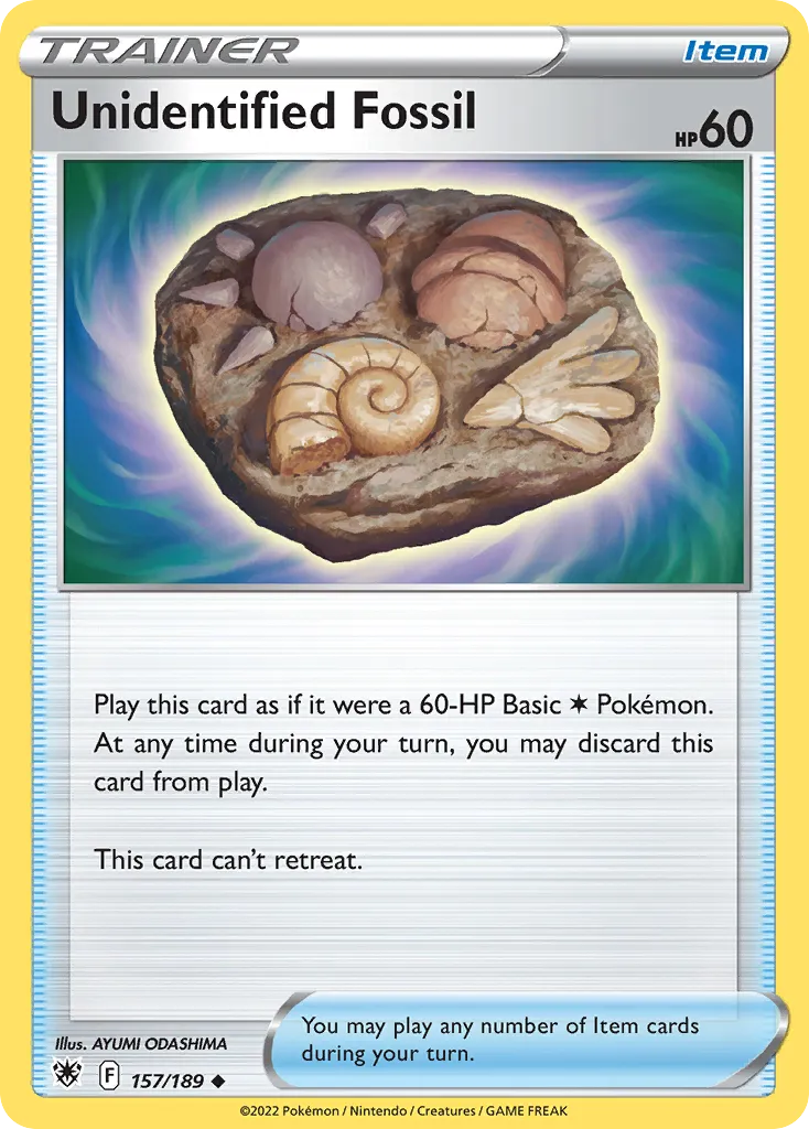 2022 Astral Radiance Unidentified Fossil #157/189 Uncommon card image