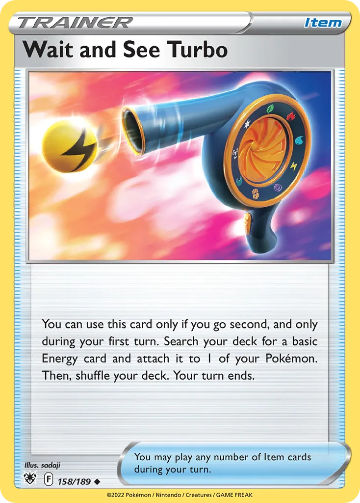 2022 Astral Radiance Wait and See Turbo #158/189 Uncommon card image