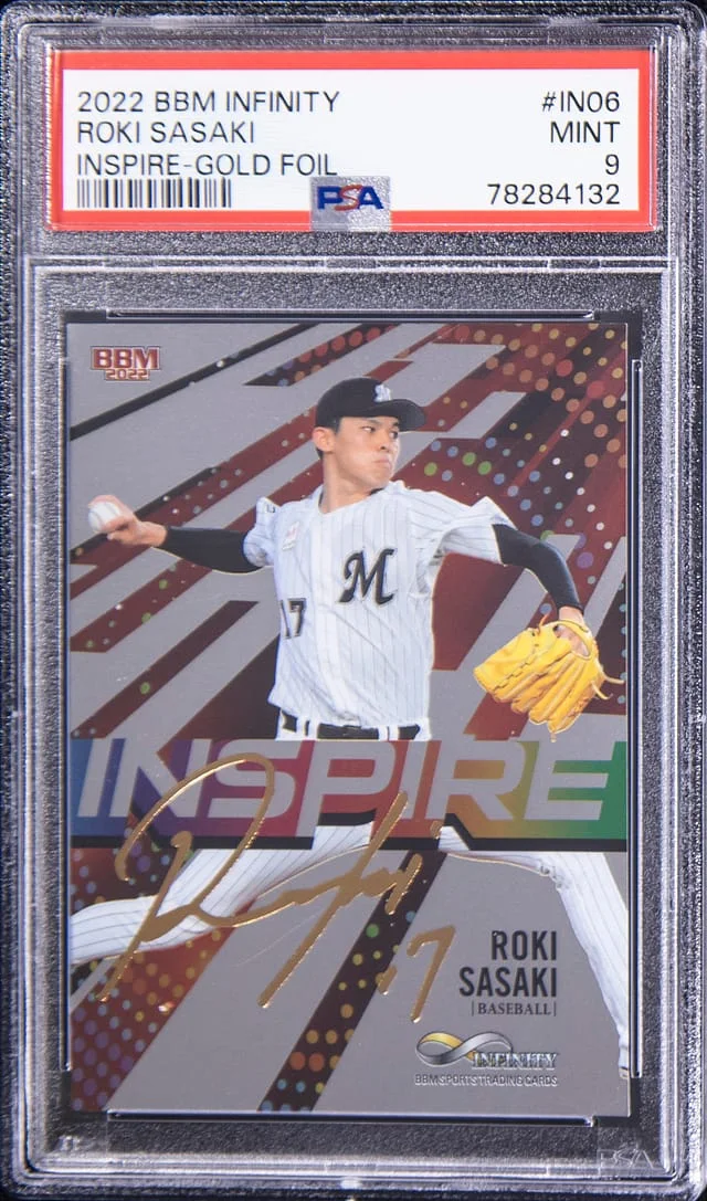 2022 BBM Infinity Inspire Gold Foil Roki Sasaki #IN06 card image