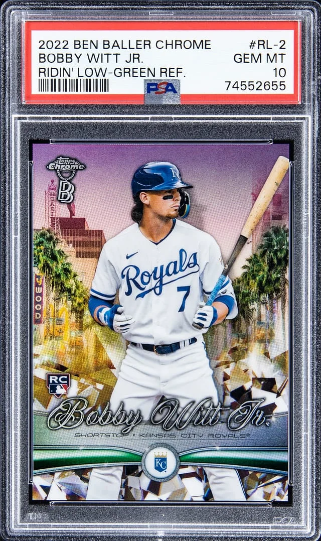 2022 Ben Baller Topps Chrome Ridin' Low - Green Refractor Bobby Witt Jr #RL-2 card image