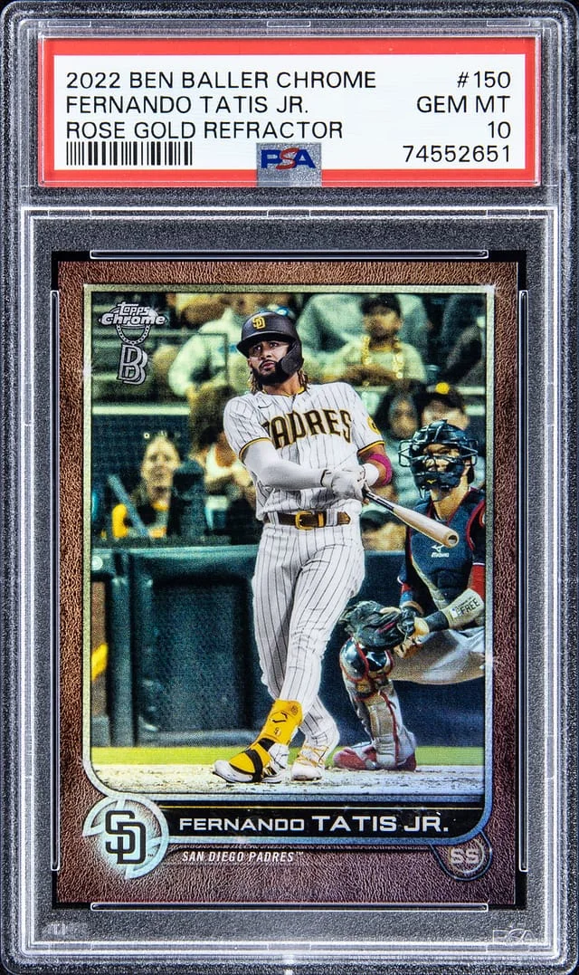 2022 Ben Baller Topps Chrome Rose Gold Refractor Fernando Tatis Jr #150 card image