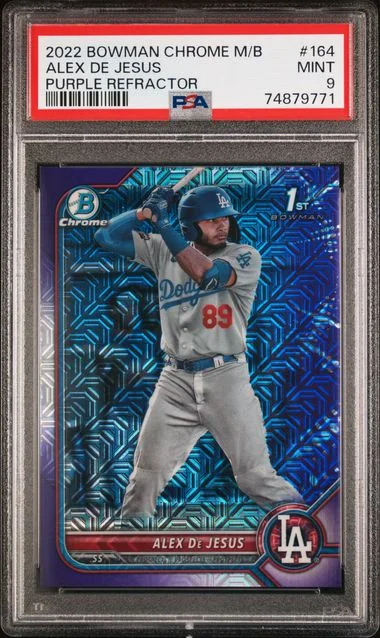 2022 Bowman Alex De Jesus Mega Box Chrome Purple Refractor #164 card image