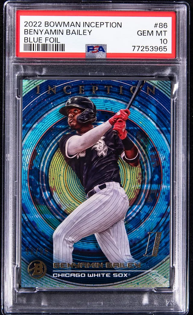 2022 Bowman Benyamin Bailey Inception Blue Foil #86 card image