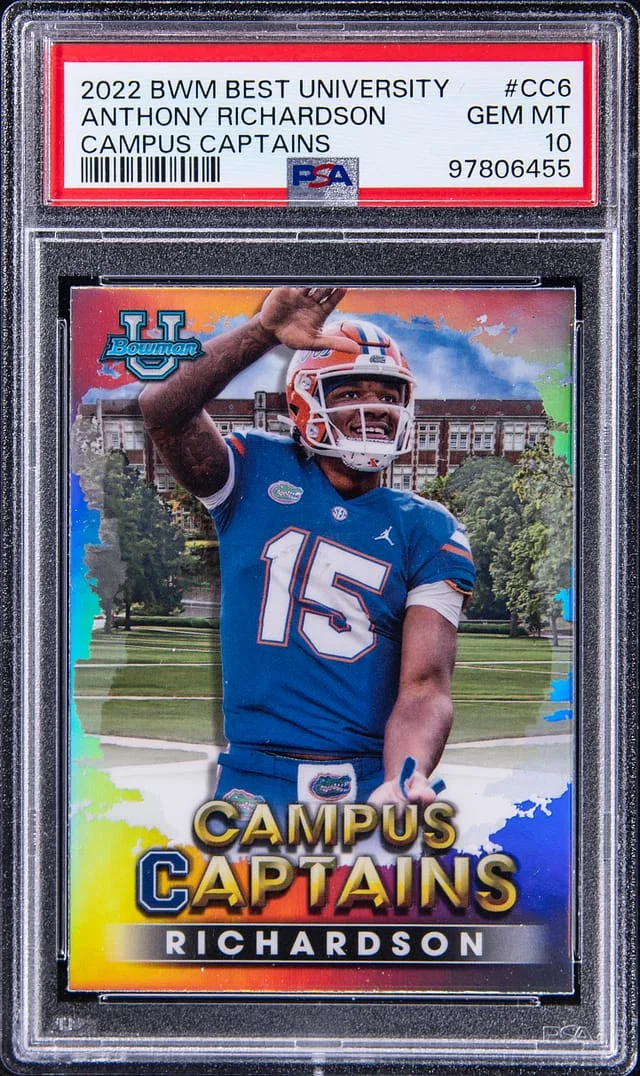 2022 Bowman Best Anthony Richardson University Campus Captain #CC-6 card image