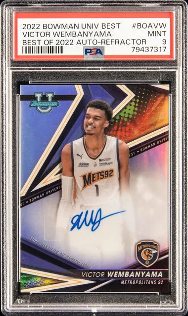 2022 Bowman Best Autograph Refractor Boavw Victor Wembanyama Best Of #2022 card image