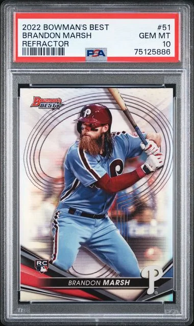 2022 Bowman Best Brandon Marsh Refractor #51 card image