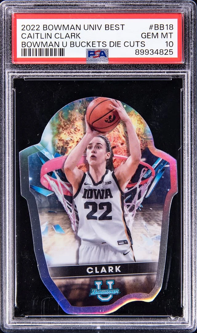 2022 Bowman Best Caitlin Clark Buckets Die-Cut #BB18 card image