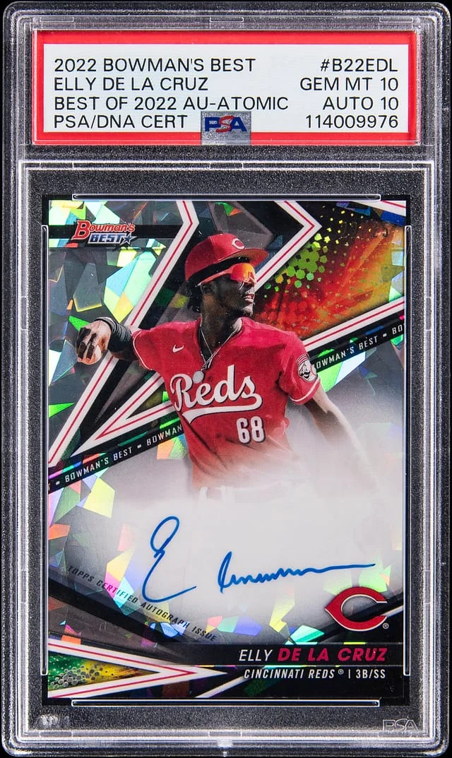 2022 Bowman Best Elly De La Cruz of 2022 Autographs Atomic Refractor #B22-EDL card image
