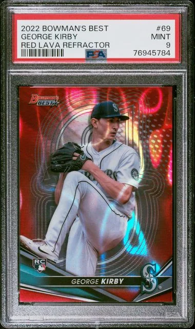 2022 Bowman Best George Kirby Red Lava Refractor #69 card image