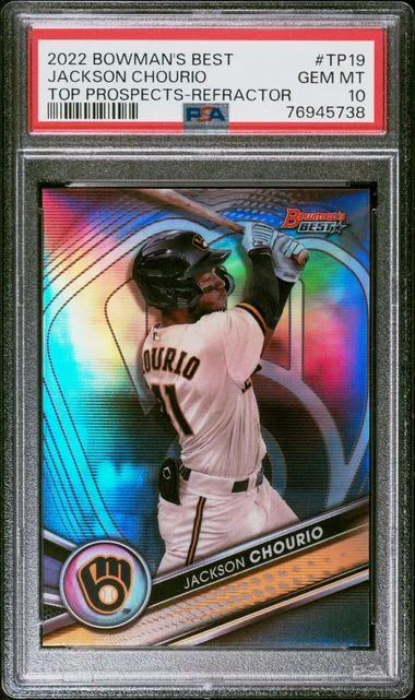 2022 Bowman Best Jackson Chourio Top Prospects Refractor #TP19 card image