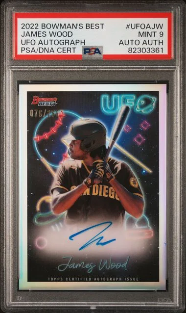 2022 Bowman Best James Wood Ufo Autographs #UFOA-JW card image