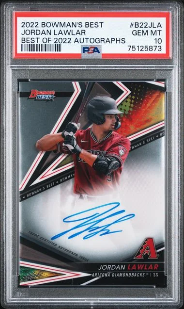 2022 Bowman Best Jordan Lawlar Of 2022 Autographs #B22JLA card image