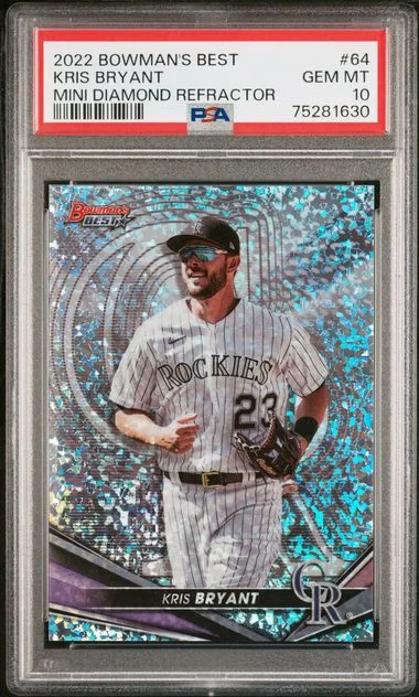 2022 Bowman Best Kris Bryant Mini Diamond Refractor #64 card image