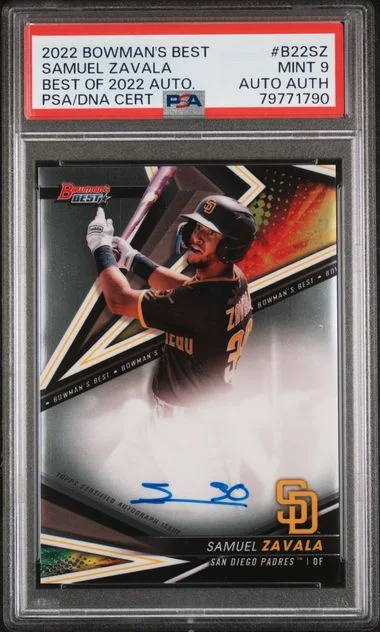 2022 Bowman Best Samuel Zavala Best Of 2022 Autographs #B22-SZ card image