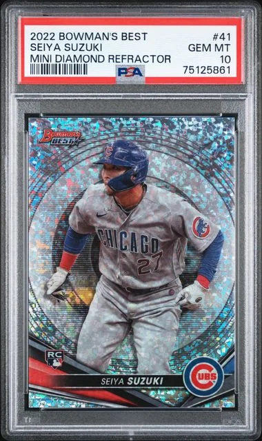 2022 Bowman Best Seiya Suzuki Mini Diamond Refractor #41 card image