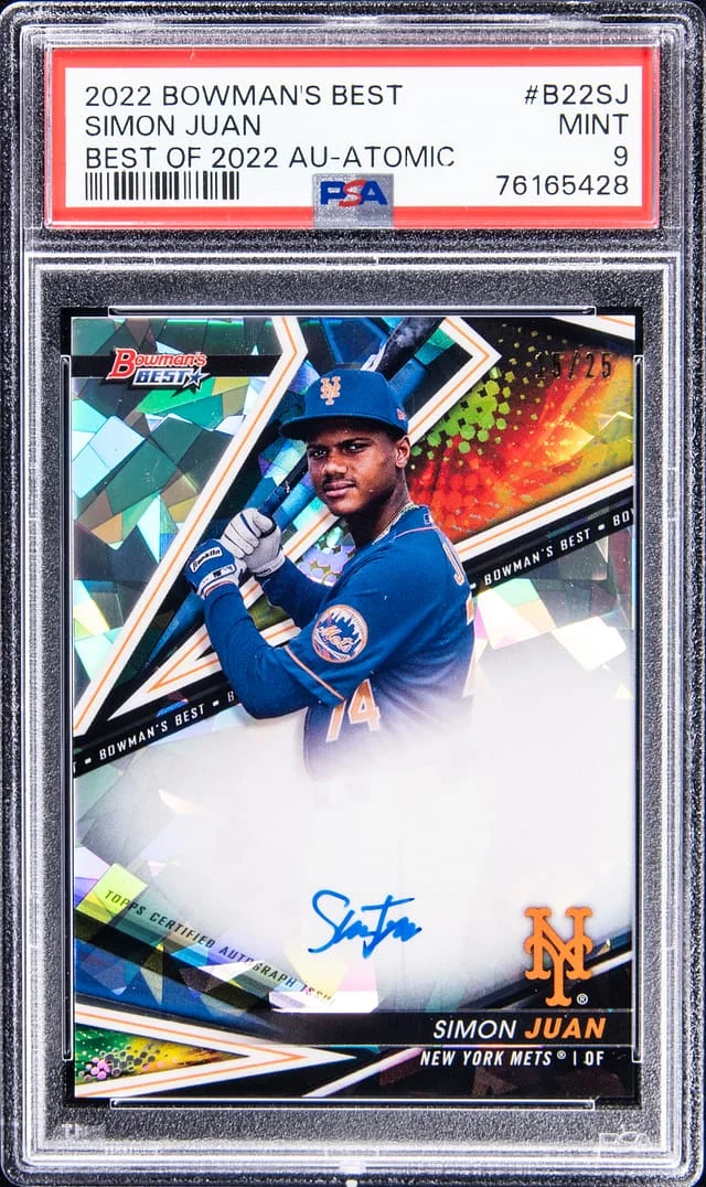 2022 Bowman Best Simon Juan Of 2022 Autograph Atomic #B22SJ card image