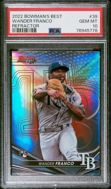 2022 Bowman Best Wander Franco Mini Diamond Refractor #39 card image