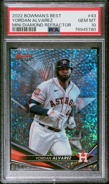 2022 Bowman Best Yordan Alvarez Mini Diamond Refractor #43 card image