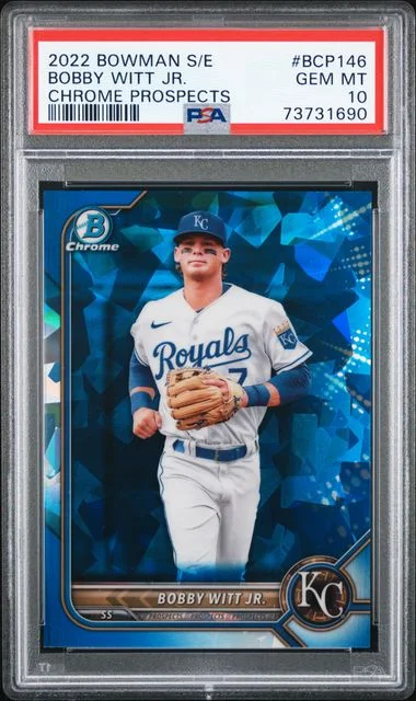 2022 Bowman Bobby Witt Jr. Sapphire Edition Chrome Prospects #Bcp146 card image