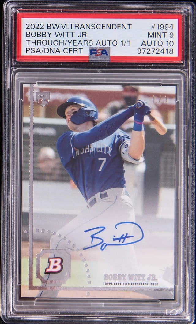 2022 Bowman Bobby Witt Jr. Transcendent Through the Years #BWJ-1994 card image