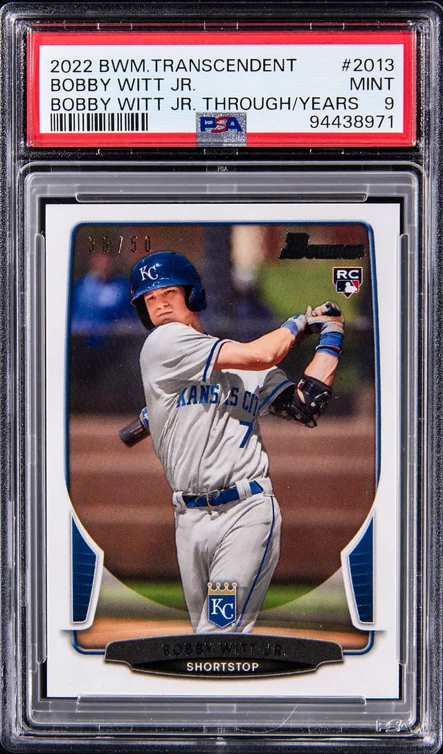 2022 Bowman Bobby Witt Jr. Transcendent Through the Years #BWJV-2013 card image