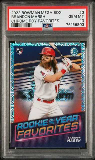2022 Bowman Brandon Marsh Mega Box Chrome Of The Year Favorites #3 card image