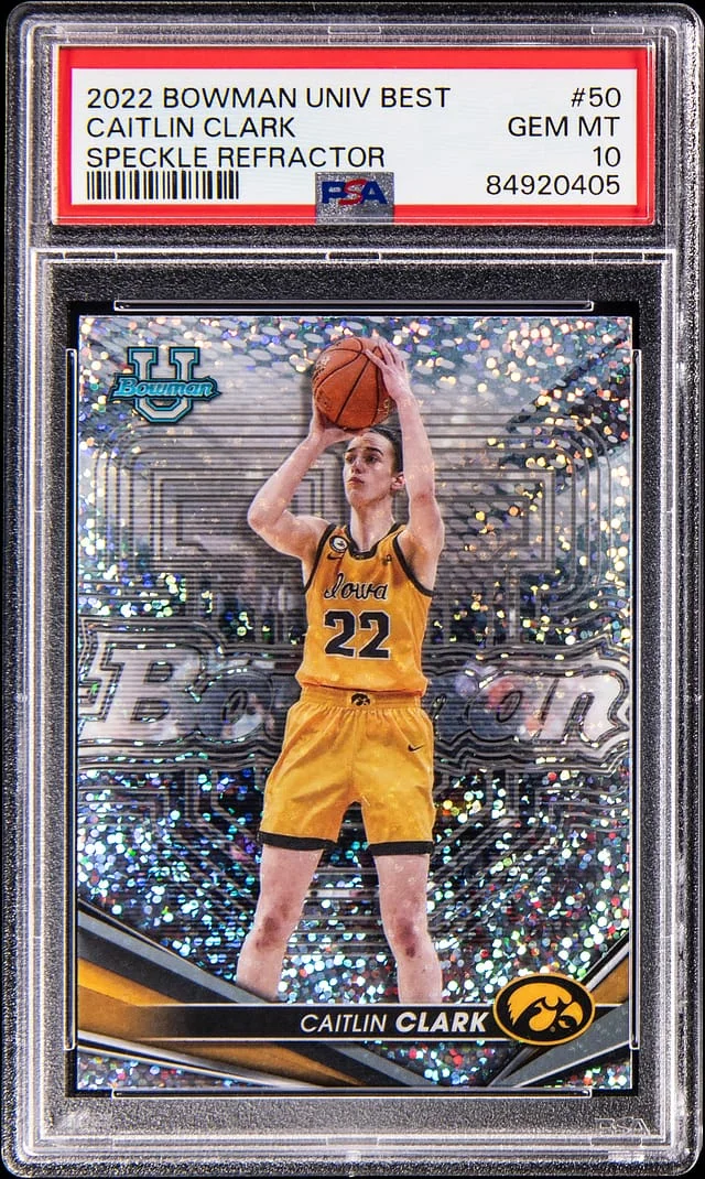 2022 Bowman Caitlin Clark U Best Refractor #50 card image