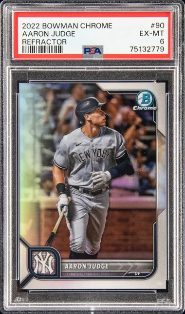 2022 Bowman Chrome Aaron Judge Refractor #90 card image